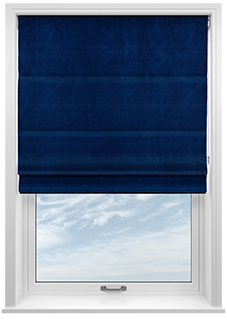 Sunningdale, Indigo - Twist&Fit Roman Blind